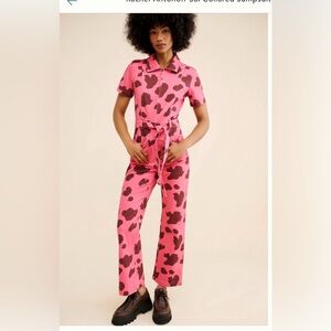 Rachel Antonoff Pink and Black Jumpsuit